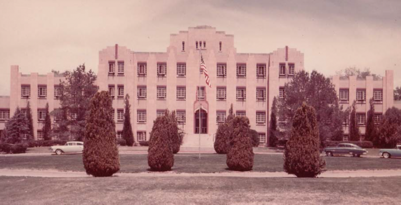 Main entrance (South Elevation) of the sanatorium